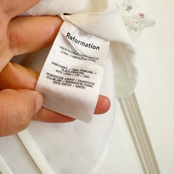 Reformation Rosalie Linen Tie Front‎ Top Alyssa Floral Womens 0 - Picture 10 of 10